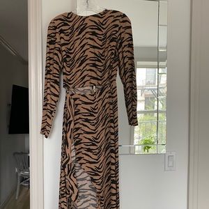 Reformation long wrap dress size 0